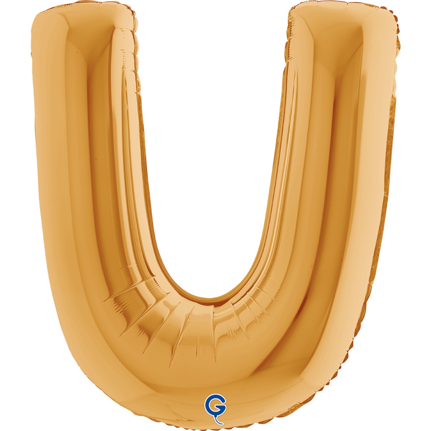 Levně Fóliové písmeno U zlaté – 102 cm