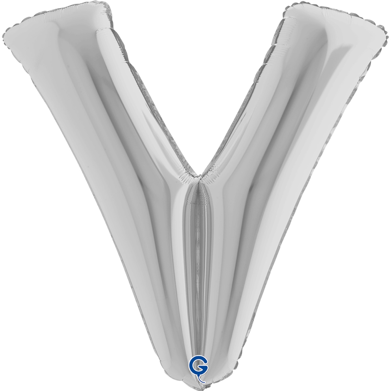 Levně Fóliové písmeno V stříbrné – 102 cm