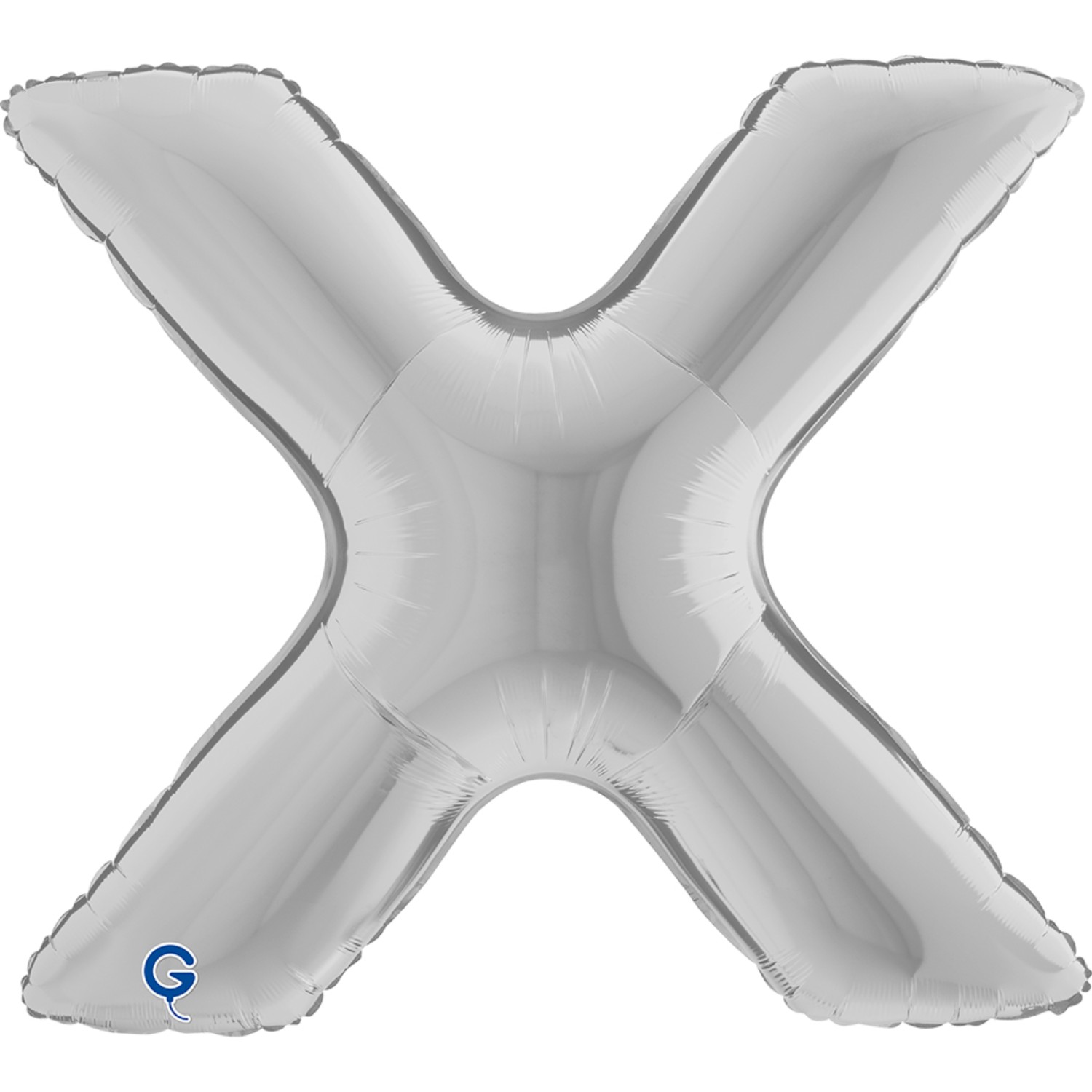 Levně Fóliové písmeno X stříbrné – 102 cm