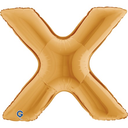 Obrázok z Fóliové písmeno X zlaté – 102 cm