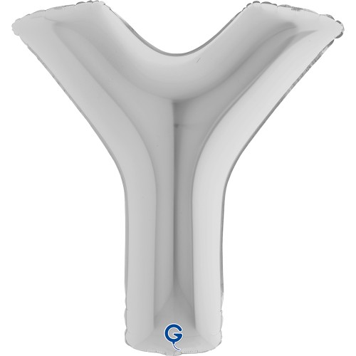 Levně Fóliové písmeno Y stříbrné – 102 cm
