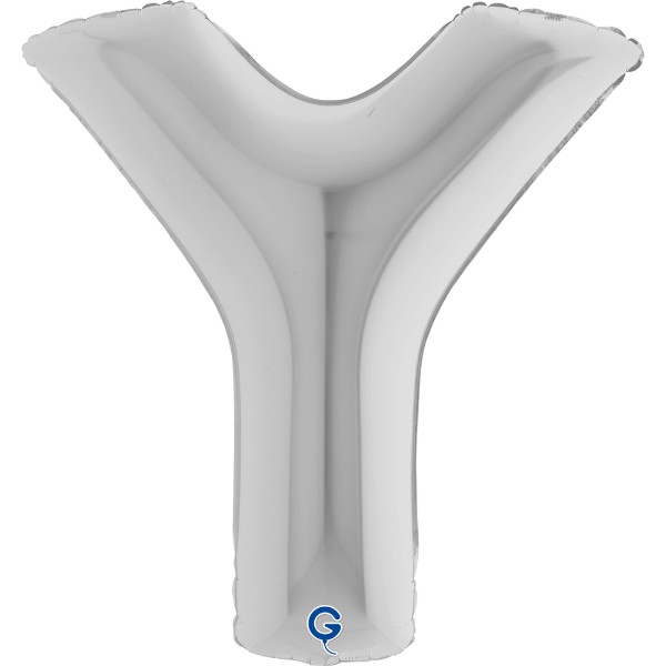 Fóliové písmeno Y stříbrné – 102 cm