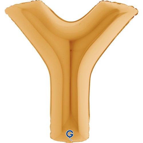 Levně Fóliové písmeno Y zlaté – 102 cm