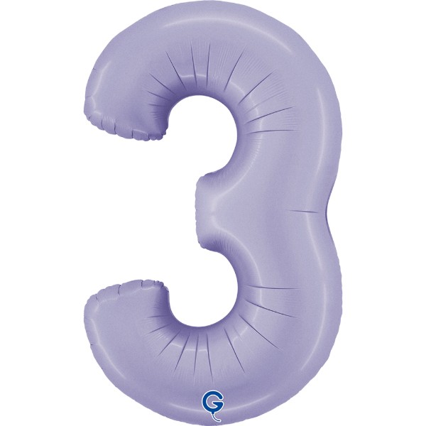 Foliová číslice - lila 3, 102 cm