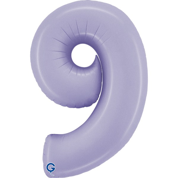 Foliová číslice - lila 9, 102 cm