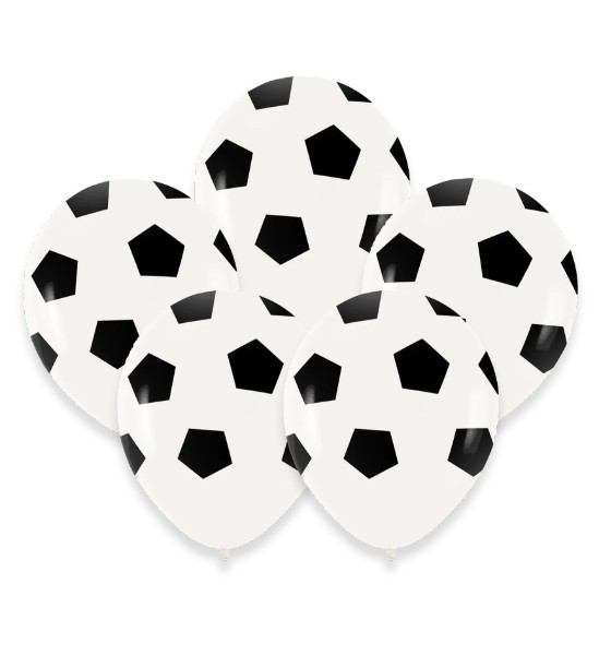 Balonky s potiskem Fotbalový míč 30 cm/12", 5 ks