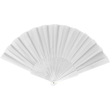 Bílý skládací vějíř elegantní ruční doplněk