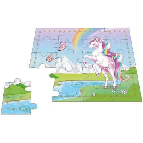 Levně Dětské puzzle Jednorožec Unicorn Dreams 4 ks