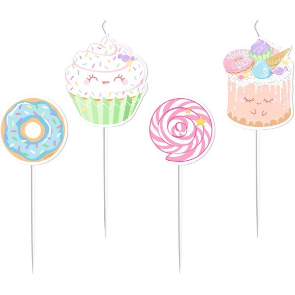 Dortové svíčky Crazy Cake sladkosti 4 ks