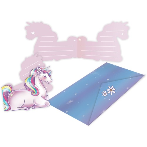 Party pozvánky s obálkami Jednorožec Unicorn Dreams – 8 ks