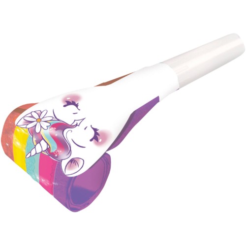 Levně Foukací party frkačky Jednorožec Unicorn Dreams – 8 ks