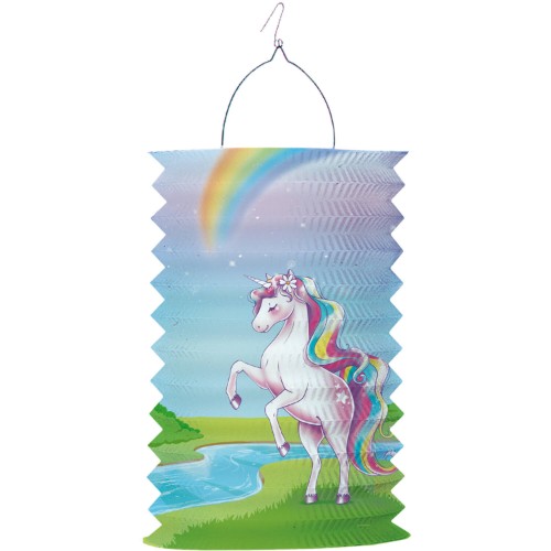 Levně Závěsný lampion válec Jednorožec Unicorn Dreams 28 cm