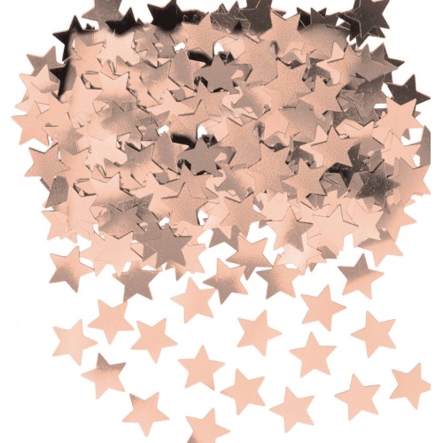 Levně Konfety metalické hvězdičky rose gold 14 g