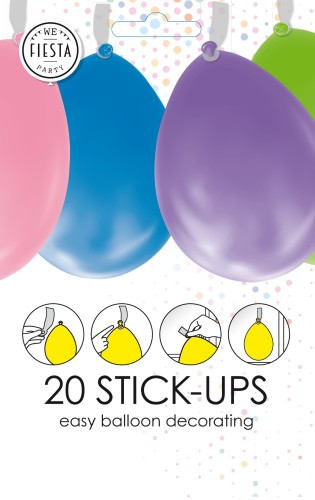 Levně Samolepicí úchyty na balónky Stick-Ups, 20 ks