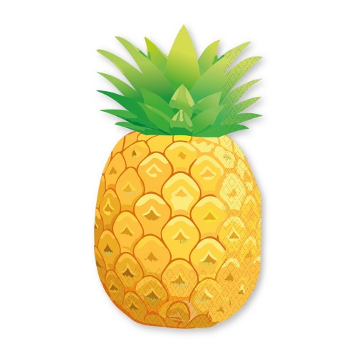 Levně Papírové ubrousky Ananas Aloha 33 × 40 cm, 20 ks