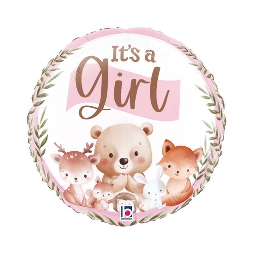 Fóliový balonek Woodland It's a Girl 46 cm