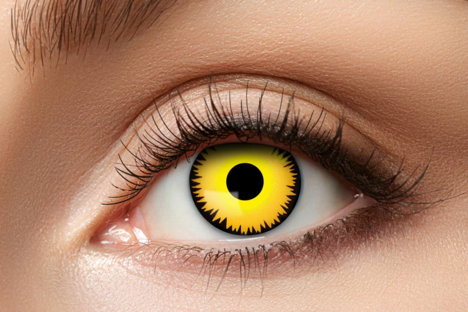 Levně Barevné kontaktní čočky Lví oči – Lion Eye, 3měsíční, 1 pár