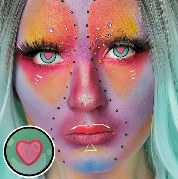 Barevné kontaktní čočky Anime Heart Eye, 3měsíční, 1 pár