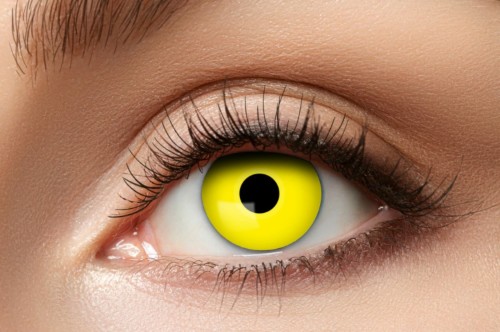Levně Barevné kontaktní čočky Yellow Crow Eye, 3měsíční, 1 pár