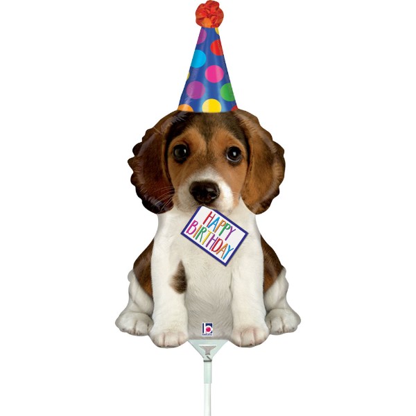 Fóliový balonek pejsek Happy Birthday mini 41 cm/14"