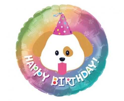 Levně Fóliový balonek narozeninový pejsek Happy Birthday 46 cm
