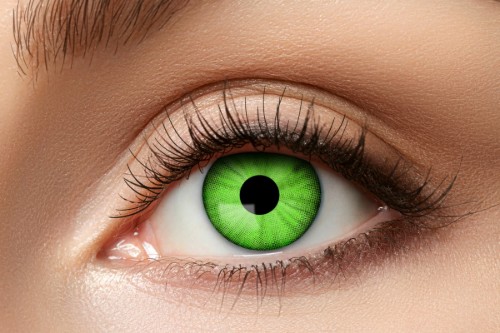 Levně Barevné kontaktní čočky Electro Green, 3měsíční, 1 pár