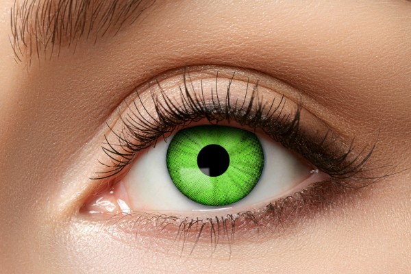 Barevné kontaktní čočky Electro Green, 3měsíční, 1 pár