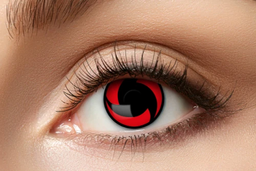 Levně Barevné kontaktní čočky Mangekyo Sharingan, 3měsíční, 1 pár