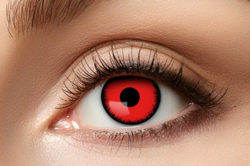Levně Barevné kontaktní čočky Angelic Red, 3měsíční, 1 pár