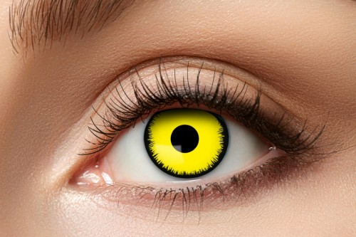 Levně Barevné kontaktní čočky Angelic Yellow, 3měsíční, 1 pár