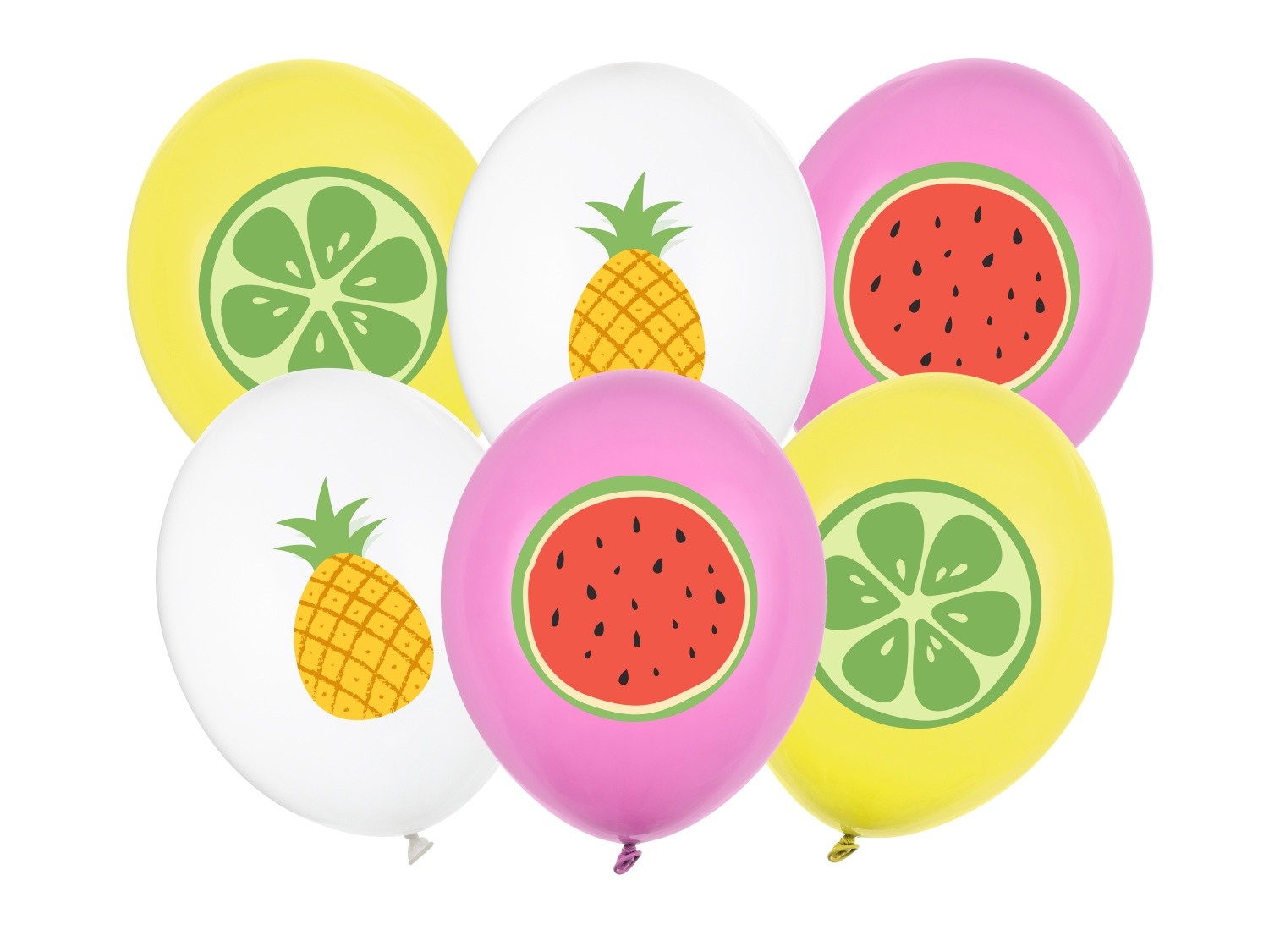 Levně Latexové balonky Ovoce 30 cm, 6 ks