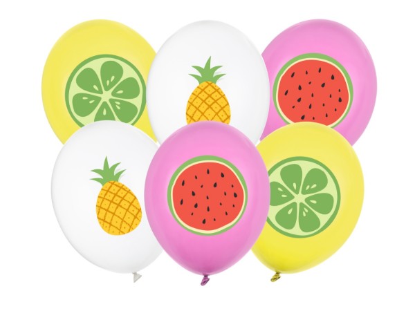 Latexové balonky Ovoce 30 cm, 6 ks