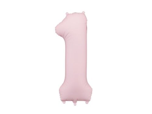 Levně Foliová číslice - světle růžová 1 - 86 cm