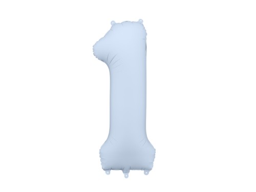 Levně Foliová číslice - světle modrá 1 - 86 cm