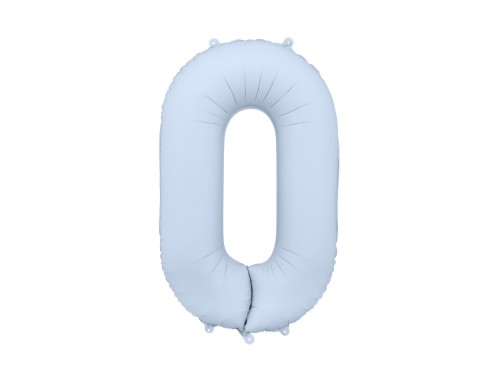Levně Foliová číslice světle modrá 0 - 86 cm