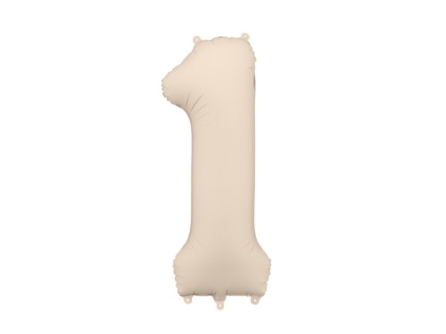 Levně Foliová číslice světle béžová 1 - 86 cm