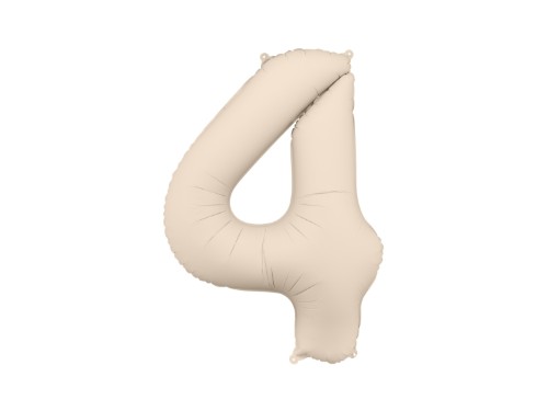 Levně Foliová číslice světle béžová 4 - 86 cm