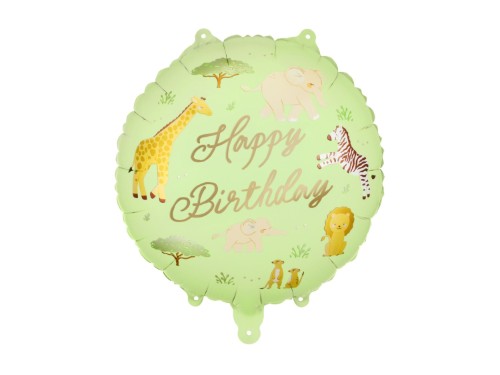 Levně Fóliový balonek Happy Birthday Safari 45 cm