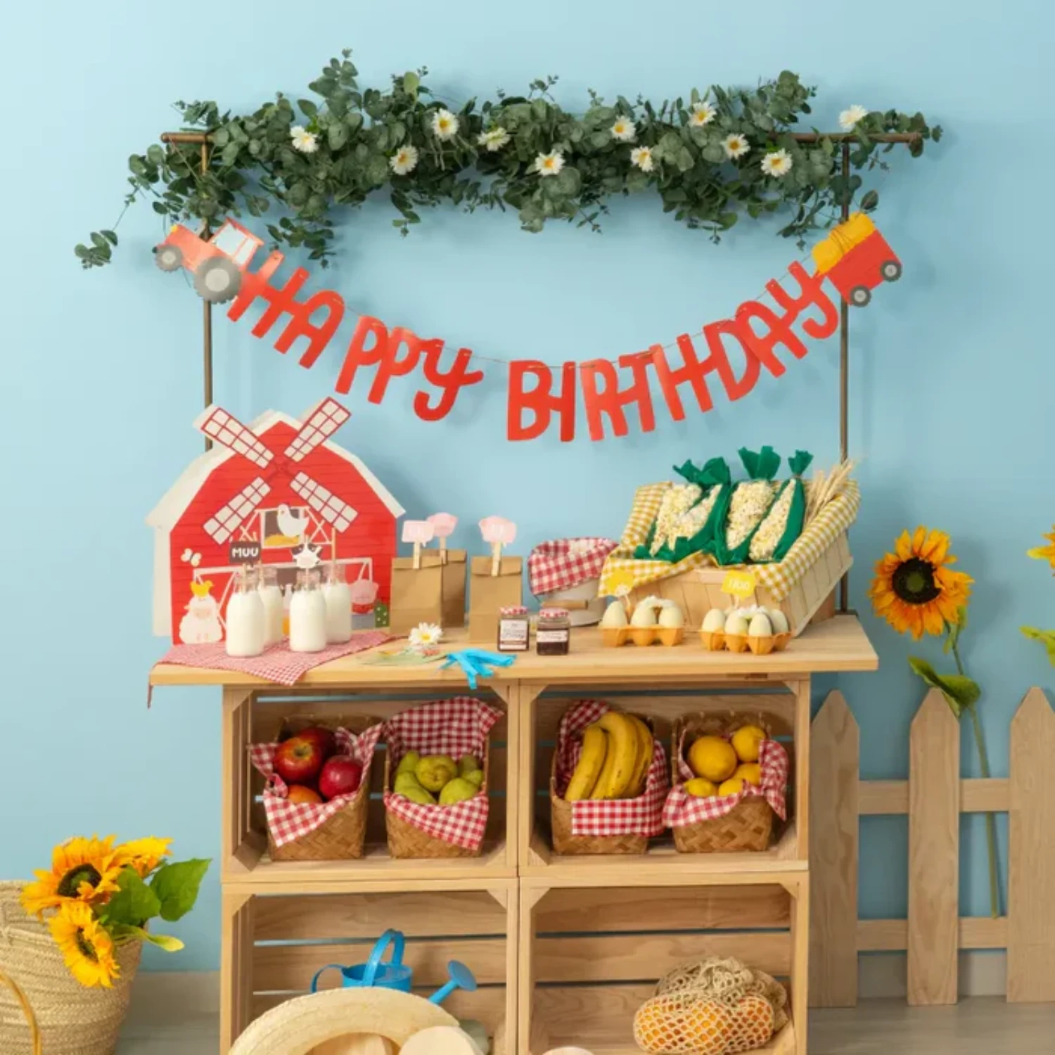 Levně Girlanda Happy Birthday Farma – 2 ks