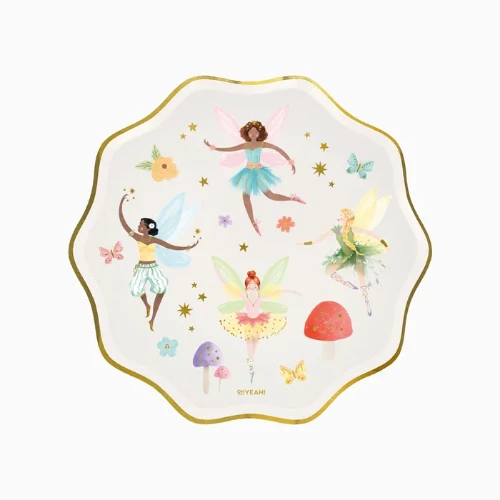 Levně Papírové talíře Víly – 23 cm, 6 ks