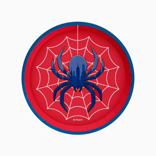 Levně Papírové talíře Spider – 23 cm, 6 ks