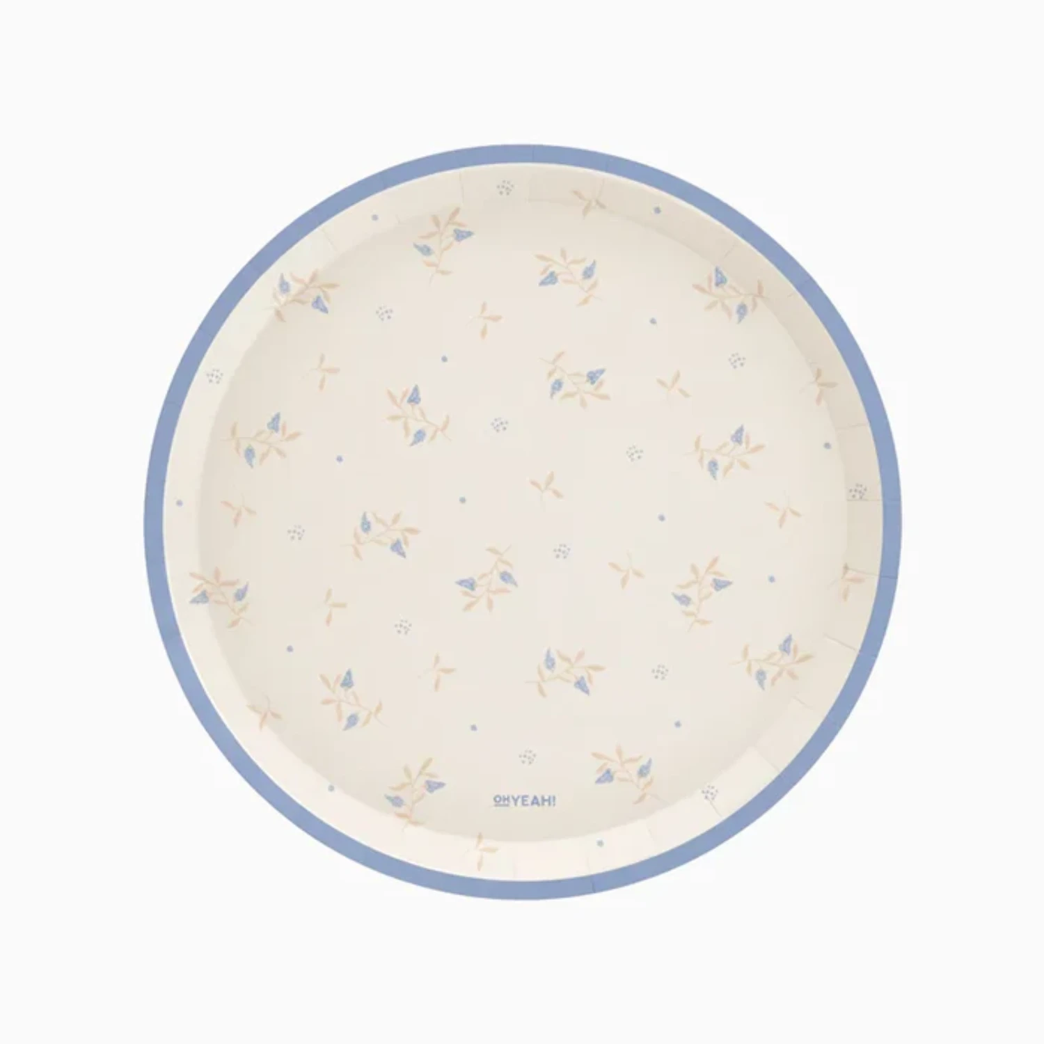 Levně Papírové talíře květinové Floral Blue – 23 cm, 6 ks