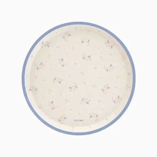Levně Papírové talíře květinové Floral Blue – 23 cm, 6 ks