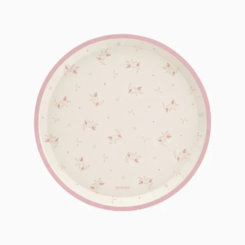Levně Papírové talíře květinové Floral Pink – 23 cm, 6 ks