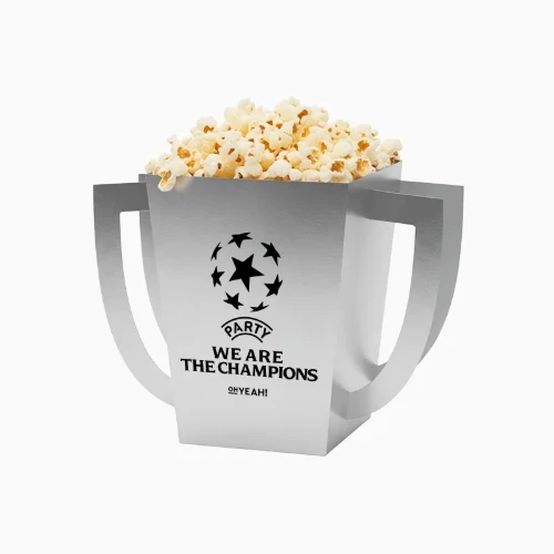 Levně Krabičky na popcorn Fotbal – We Are The Champions, 12,5 cm, 6 ks