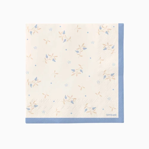 Levně Ubrousky květinové Floral Blue – 33 × 33 cm, 20 ks