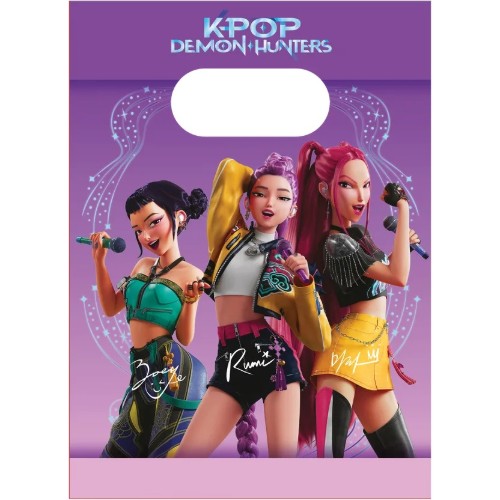 Levně Dárkové tašky K-POP Demon Hunters - Lovkyně démonů , 4 ks