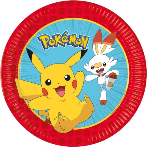 Levně Papírové talíře Pokémon Next Generation 23 cm, 8 ks
