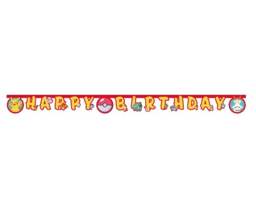 Levně Narozeninová girlanda Happy Birthday Pokémon Next Generation