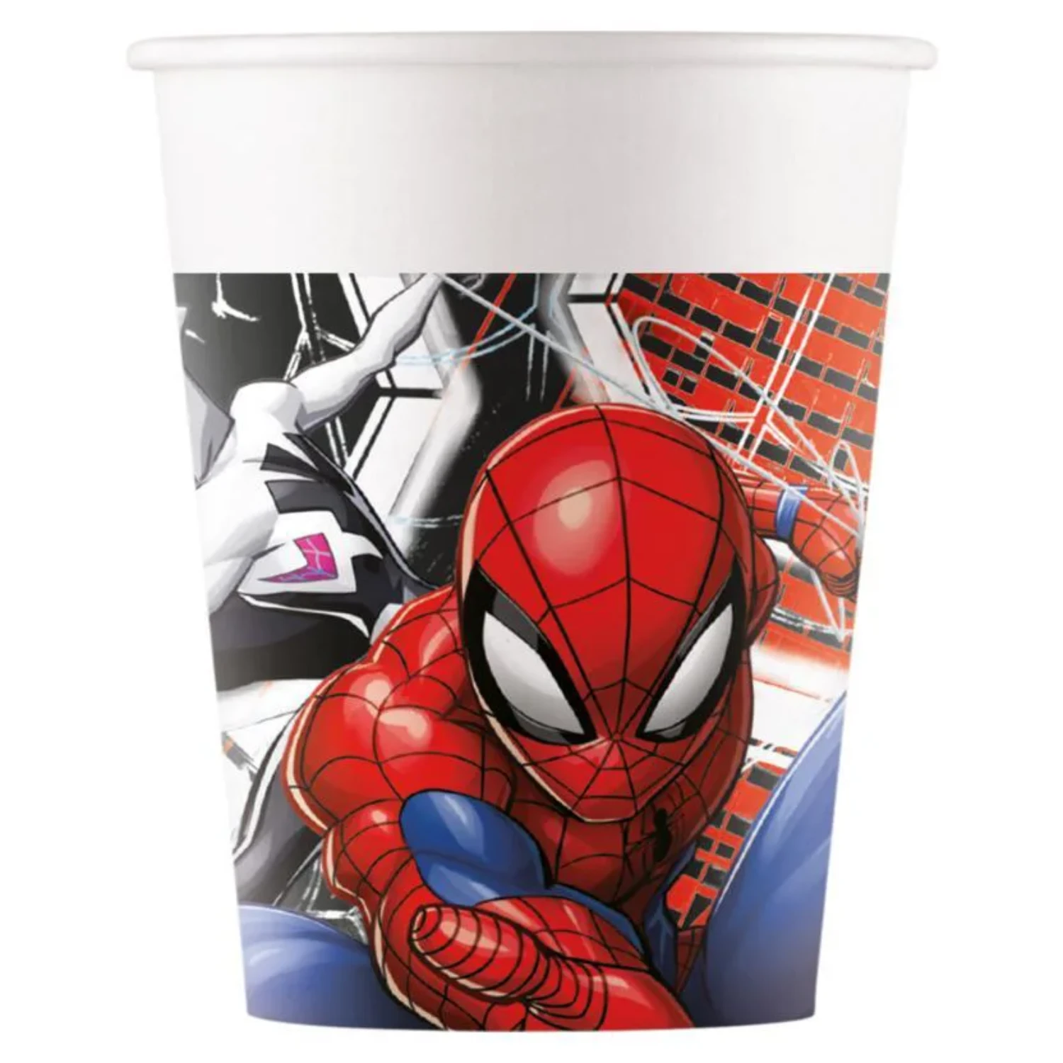 Levně Papírové kelímky Spiderman World of Webs 200 ml, 8 ks